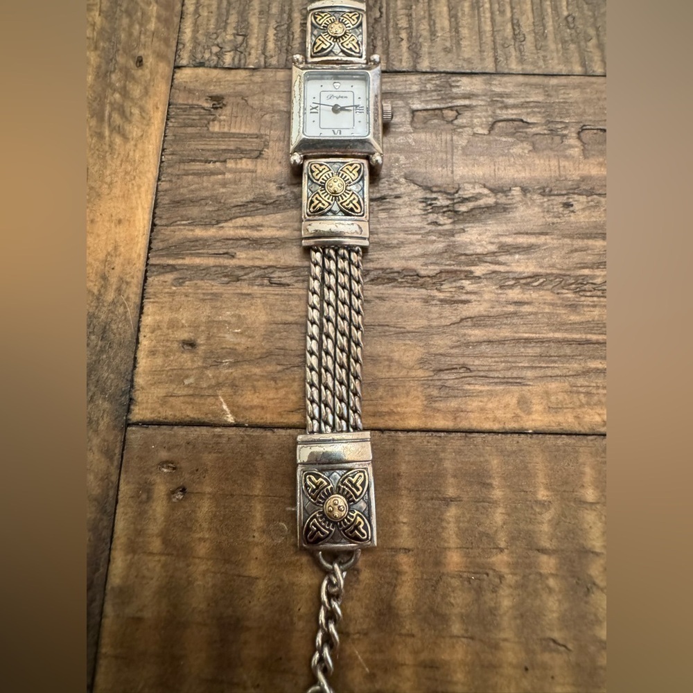 Brighton Monroe 1990s Watch: Two-Tone Celtic Heart Toggle Bracelet Watch - Picture 11 of 14